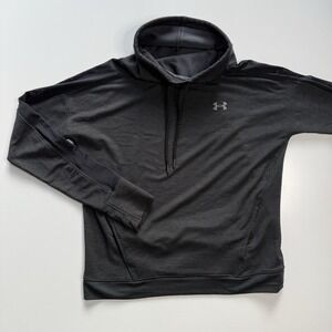 Under Armour Funnel Cowl Neck‎ Pullover Sweatshirt Womens Small Loose Gray Mesh